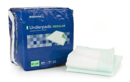 McKesson McKesson Regular Underpad 30 X 36 Inch Disposable Fluff / Polymer Moderate Absorbency - UPMD3036