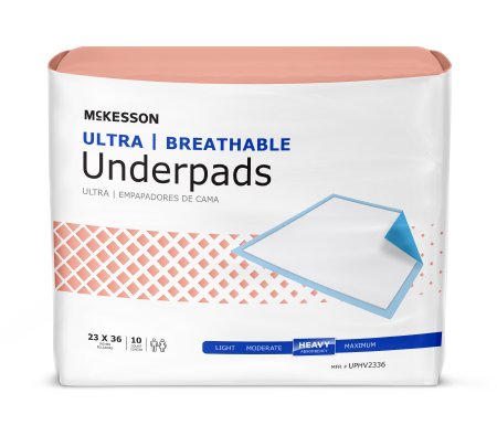 McKesson McKesson Breathable Low Air Loss Underpad 23 X 36 Inch Disposable Fluff / Polymer Heavy Absorbency - UPHV2336