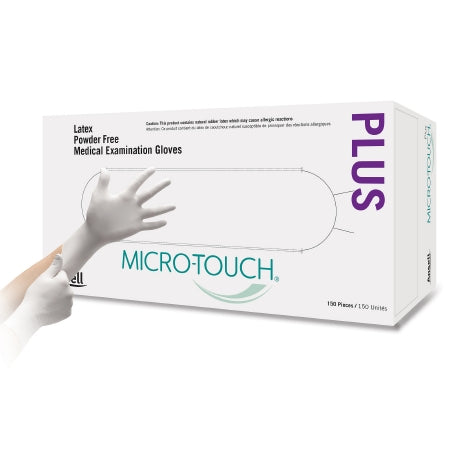 Micro-Touch Plus - Exam Glove X-Small NonSterile Latex Standard Cuff Length Fully Textured Ivory Not Chemo Approved - 6015300