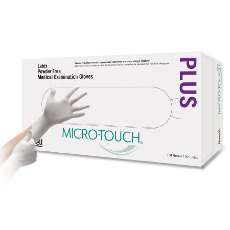 Micro-Touch Plus - Exam Glove X-Large NonSterile Latex Standard Cuff Length Fully Textured Ivory Not Chemo Approved - 6015304