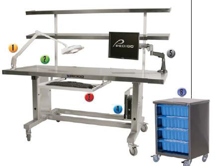 Pedigo Products - Instrument Table 30 X 72 Inch Stainless Steel 325 lbs. Weight Capacity - CDS-1100