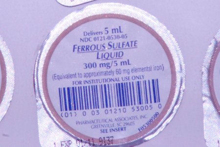 Pharmaceutical Associates - Mineral Supplement Iron 300 mg / 5 mL Strength Liquid 100 per Box Unflavored - 00121053005