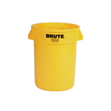 Saalfeld Redistribution Brute Trash Can BRUTE 32 gal. Round Yellow Plastic Open Top - FG263200YEL