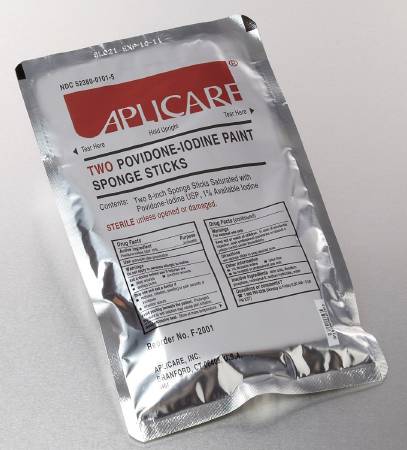 Aplicare - Impregnated Swabstick 5 to 19% Strength Povidone-Iodine Individual Packet Sterile - Medline - DYND70288