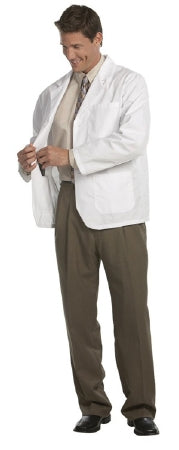 Fashion Seal Uniforms Lab Jacket White 2X-Large Long Sleeves Hip Length - 436 2XL