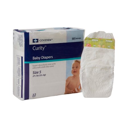 Curity - Unisex Baby Diaper Size 5 Disposable Heavy Absorbency - 80048A