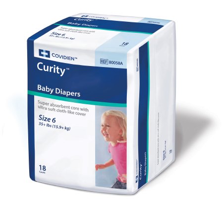 Cardinal Curity Baby Diaper Tab Closure Size 6 Disposable Heavy Absorbency - 80058A