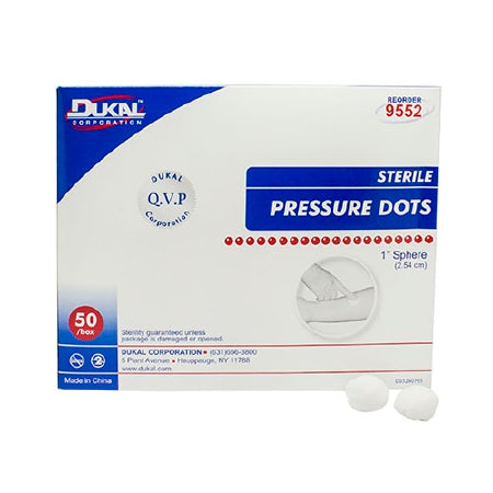 Dukal Dukal Gauze Pressure Dot NonWoven 1-Ply 1 Inch Sphere Sterile - 9552