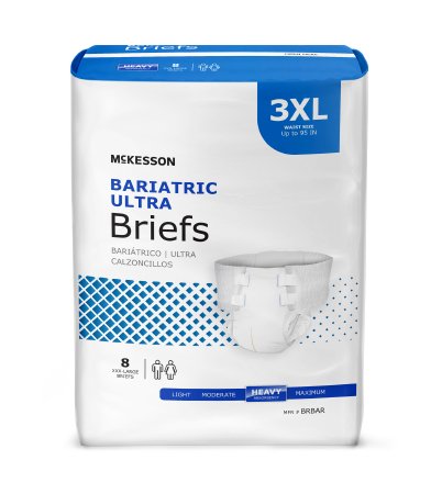 McKesson McKesson Ultra Plus Bariatric Adult Incontinent Brief Tab Closure 3X-Large Disposable Heavy Absorbency - BRBAR