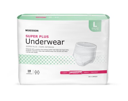 McKesson McKesson Super Plus Adult Absorbent Underwear Pull On Large Disposable Moderate Absorbency - UWGLG