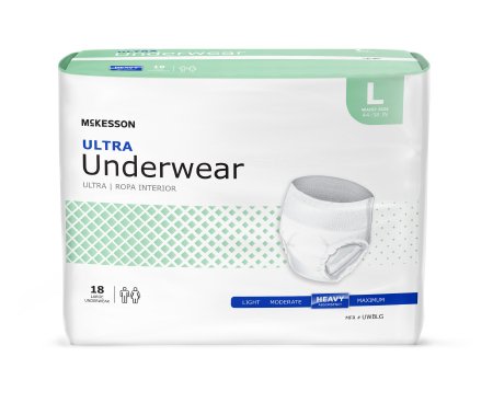 McKesson McKesson Ultra Adult Absorbent Underwear Pull On Large Disposable Heavy Absorbency - UWBLG
