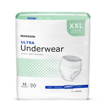 McKesson McKesson Ultra Adult Absorbent Underwear Pull On 2X-Large Disposable Heavy Absorbency - UWBXXL