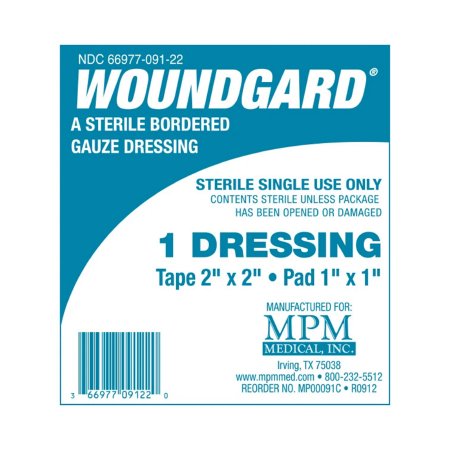 WoundGard - Adhesive Dressing 2 X 2 Inch Gauze Square White Sterile - MP00091C