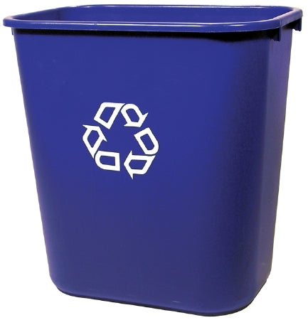 Saalfeld Redistribution Deskside Recycling Container 28-1/8 Quart Rectangular Blue Open Top - FG295673BLUE