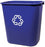 Saalfeld Redistribution Deskside Recycling Container 28-1/8 Quart Rectangular Blue Open Top - FG295673BLUE