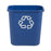 Deskside - Recycling Container 28-1/8 Quart Rectangular Blue Open Top - FG295673BLUE