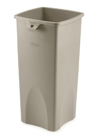 Saalfeld Redistribution Untouchable Trash Can 23 gal. Square Beige LLDPE Open Top - FG356988BEIG