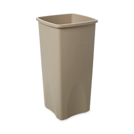 Rubbermaid Untouchable - Trash Can 23 gal. Square Beige LLDPE Open Top - FG356988BEIG