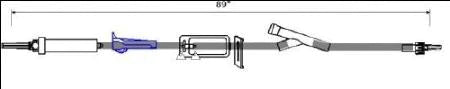 ICU - Primary IV Administration Set 20 Drops / mL Drip Rate 89 Inch Tubing 2 Ports - SF3392-20