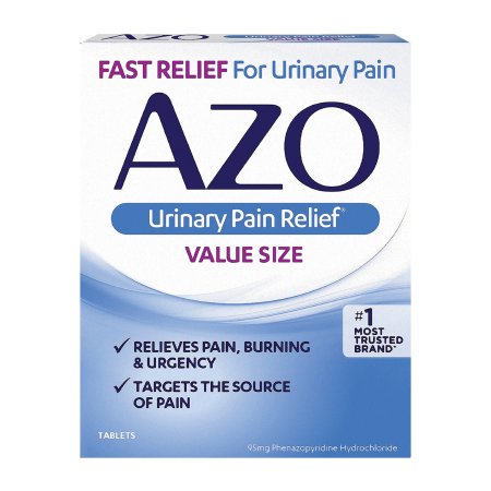 AZO - Urinary Pain Relief 95 mg Strength Phenazopyridine HCL Tablet 30 per Bottle - 87651030152