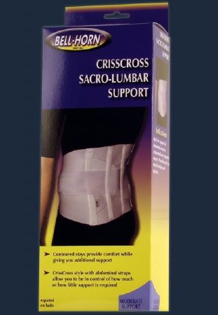 DJO Criss Cross Sacro-Lumbar Support Medium Hook And Loop Closure 30 - 36 Inch Unisex - BH89185