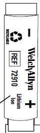 Welch Allyn MicroTymp 3 NiCd Battery - 72910