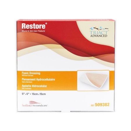 Restore - Foam Dressing 6 X 6 Inch Square Non-Adhesive without Border Sterile - 509382