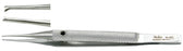 Miltex Miltex Tissue Forceps Kirby 4 Inch OR Grade Stainless Steel (German) NonSterile NonLocking Round Thumb Handle Straight 1 X 2 Teeth - 18-620