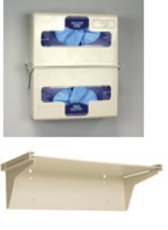 Tidi Products P2 Mounting Bracket - Glove Box Holder Horizontal Mount 2-Box White 3-1/2 X 4-1/2 X 12 Inch Plastic - 8554-B
