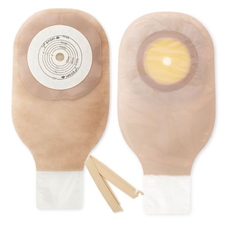 Premier - Ostomy Pouch One-Piece System 12 Inch Length Up to 2-1/2 Inch Stoma Drainable Flat, Trim to Fit - 8131