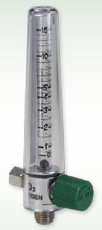 Precision Medical Precision Medical Medical Air Flowmeter Adjustable with 1 Power Take-Off 0 - 15 LPM DISS Hand Tight Adapter - 8MFA2003PTO
