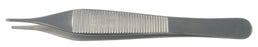 BR Surgical BR Surgical Tissue Forceps Hudson-Ewald 4-3/4 Inch Surgical Grade Stainless Steel NonSterile NonLocking Thumb Handle Straight 1 X 2 Teeth - BR10-18212