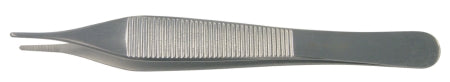 BR Surgical - Tissue Forceps Hudson-Ewald 4-3/4 Inch Length Surgical Grade Stainless Steel NonSterile NonLocking Thumb Handle Straight 1 X 2 Teeth - BR10-18212
