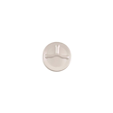 Saalfeld Redistribution Darnel Partitioned Plate White Disposable Foam 10-1/4 Inch Diameter - DU5010301