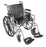Drive Medical Chrome Sport Wheelchair Dual Axle Desk Length Arm Padded, Removable Arm Style Mag Wheel Black 18 Inch Seat Width 300 lbs. Weight Capacity - CS18DDA-ELR