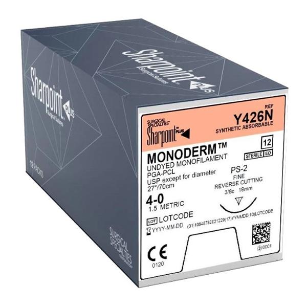 Look/Div Surgical Specialties Suture 4-0 Polyglycolic Acid Dsm19 Sharpoint Plus Undyed 27" Monofilament 12/Bx - Y426N