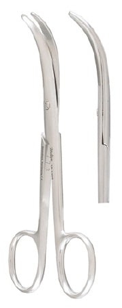 Miltex Miltex Enucleation Scissors 5 Inch Length OR Grade Stainless Steel (German) NonSterile Finger Ring Handle Fully Curved Blade Blunt/Blunt - 18-1498