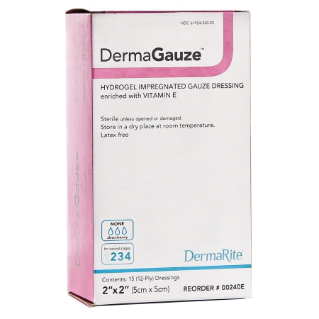 DermaGauze - Hydrogel Gauze Dressing 2 X 2 Inch Square Sterile - 00240E