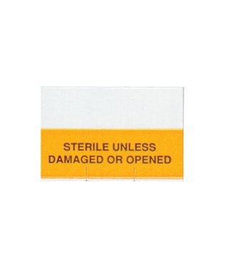 SPS Medical Supply - Pre-Printed Label Advisory Label Yellow Sterile Unless Damaged Or Opened Light Blue Sterilization Label - SUD-010-Y