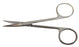 BR Surgical - Iris Scissors 4 Inch Length Surgical Grade Stainless Steel NonSterile Finger Ring Handle Curved Sharp Tip / Sharp Tip - BR08-34110