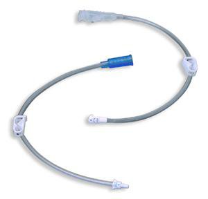 Applied Medical Technologies Mini ONE Right Angle Connector with Y-Port Adapter 12 Inch, Clear - 8-1222