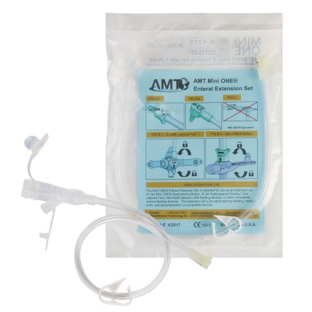 Mini ONE - Right Angle Connector with Y-Port Adapter 12 Inch, Clear - 8-1222