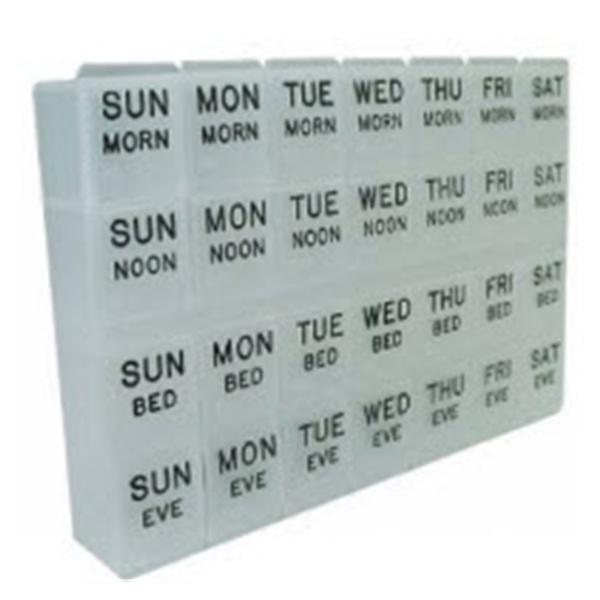 Carex-Apex Medical Corp Organizer Pill Mediplanner Ii Plastic Large Transparent Ea - 70013L
