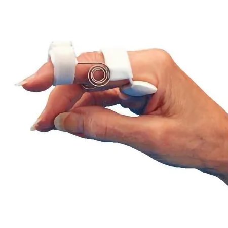LMB - Finger Extension Splint Size A Distal Strap Left or Right Hand Silver / White - 708000
