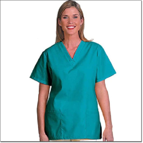 Fashion Seal Uniforms - Scrub Shirt Large Teal 2 Pockets Short Sleeve Female - 7288-L