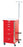 Harloff Mini-Line Treatment Cart Steel 18 X 40 X 18 Inch 6 Drawers Red - 3156B-EMG