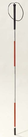 Drive Medical Drive Folding Cane For The Blind drive Aluminum 45 - 3/4 Inch Height White / Red - 10352-1