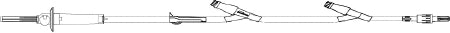 ICU Medical Administration Set 15 Drops / mL Drip Rate 110 Inch Tubing 2 Ports - SC9005