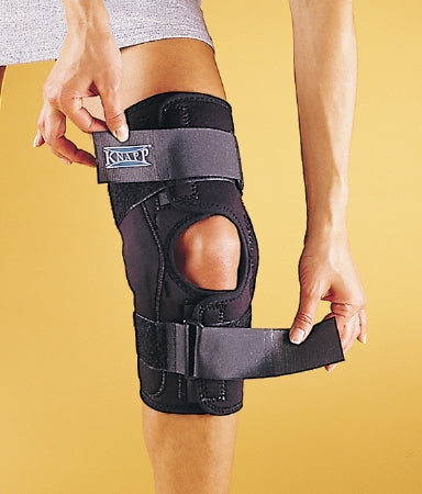 Hely & Weber NoSwet Knapp Knee Brace 2X-Large Thigh Strap, Anterior Closure 20 to 22 Inch Circumference 12 Inch Length Left or Right Knee - 7656-BLK-XXL