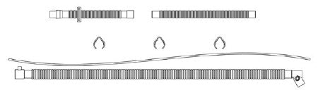 RT-Series - Ventilator Circuit Expandable Tube 60 Inch Tube Adult Without Bag Single Patient Use Heated Circuit - RT219